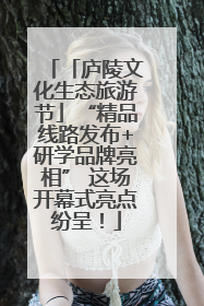 「庐陵文化生态旅游节」“精品线路发布+研学品牌亮相” 这场开幕式亮点纷呈！