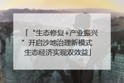 “生态修复+产业振兴”开启沙地治理新模式 生态经济实现双效益