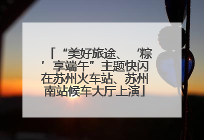 “美好旅途、‘粽’享端午”主题快闪在苏州火车站、苏州南站候车大厅上演