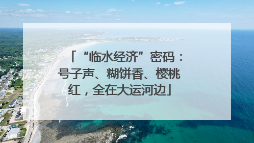“临水经济”密码：号子声、糊饼香、樱桃红，全在大运河边