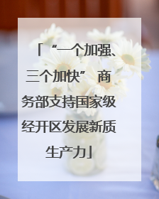 “一个加强、三个加快” 商务部支持国家级经开区发展新质生产力