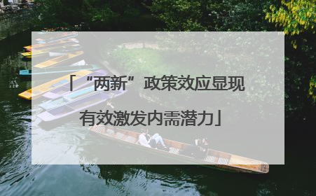 “两新”政策效应显现 有效激发内需潜力