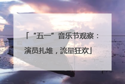 “五一”音乐节观察：演员扎堆，流量狂欢