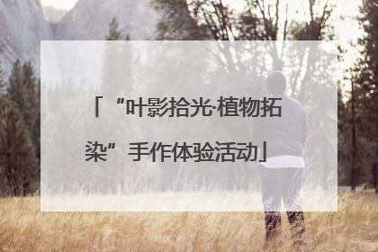 “叶影拾光·植物拓染”手作体验活动