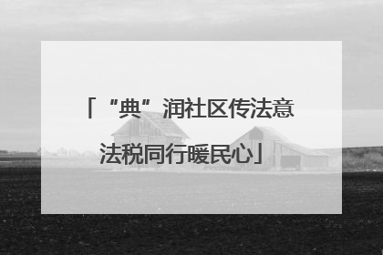 “典”润社区传法意 法税同行暖民心