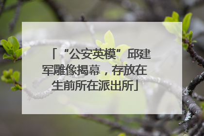 “公安英模”邱建军雕像揭幕，存放在生前所在派出所