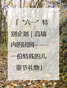 “六一”特别企划｜高墙内的团圆——一份特殊的儿童节礼物