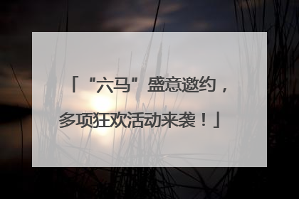 “六马”盛意邀约，多项狂欢活动来袭！