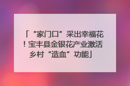 “家门口”采出幸福花！宝丰县金银花产业激活乡村“造血”功能