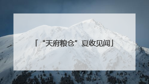 “天府粮仓”夏收见闻