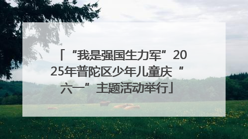 “我是强国生力军”2025年普陀区少年儿童庆“六一”主题活动举行