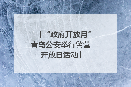 “政府开放月”青岛公安举行警营开放日活动