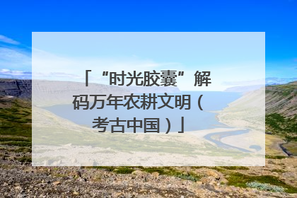 “时光胶囊”解码万年农耕文明（考古中国）