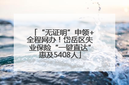“无证明”申领+全程网办！岱岳区失业保险“一键直达”惠及5408人