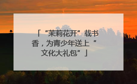 “茉莉花开”载书香，为青少年送上“文化大礼包”