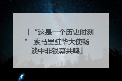 “这是一个历史时刻” 索马里驻华大使畅谈中非银幕共鸣