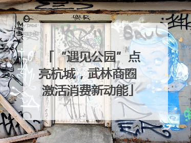“遇见公园”点亮杭城，武林商圈激活消费新动能