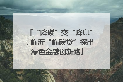 “降碳”变“降息”，临沂“临碳贷”探出绿色金融创新路