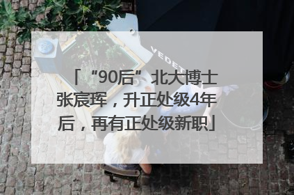 “90后”北大博士张宸珲，升正处级4年后，再有正处级新职