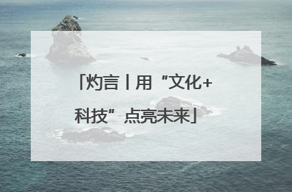 灼言丨用“文化+科技”点亮未来