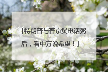 特朗普与普京煲电话粥后，看中方说希望！