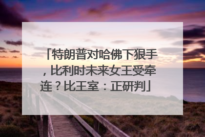 特朗普对哈佛下狠手，比利时未来女王受牵连？比王室：正研判