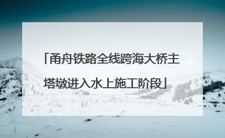甬舟铁路全线跨海大桥主塔墩进入水上施工阶段