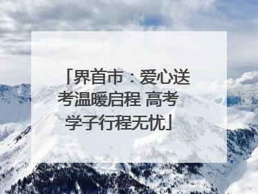 界首市：爱心送考温暖启程 高考学子行程无忧