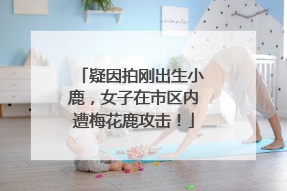 疑因拍刚出生小鹿，女子在市区内遭梅花鹿攻击！