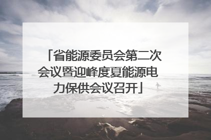 省能源委员会第二次会议暨迎峰度夏能源电力保供会议召开