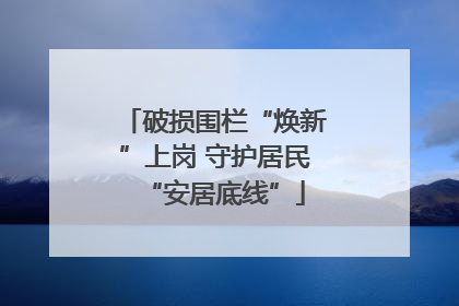 破损围栏“焕新”上岗 守护居民“安居底线”