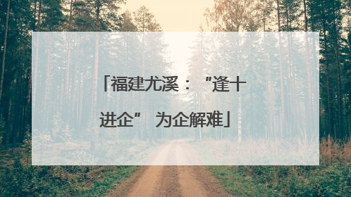 福建尤溪：“逢十进企” 为企解难