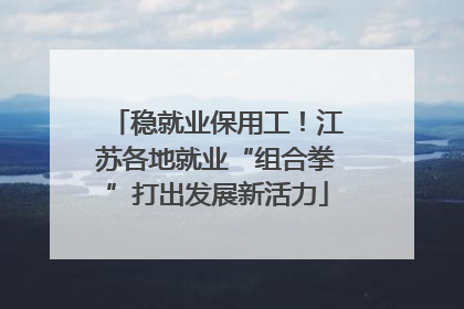 稳就业保用工！江苏各地就业“组合拳”打出发展新活力