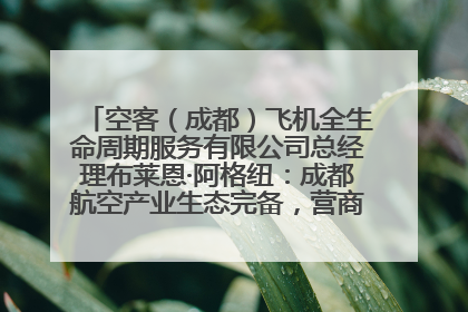空客（成都）飞机全生命周期服务有限公司总经理布莱恩·阿格纽：成都航空产业生态完备，营商环境优势显著