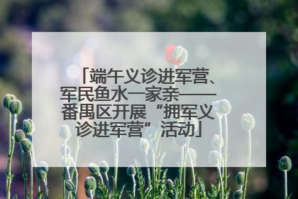 端午义诊进军营、军民鱼水一家亲——番禺区开展“拥军义诊进军营”活动