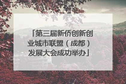 第三届新侨创新创业城市联盟（成都）发展大会成功举办
