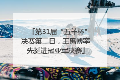 第31届“五羊杯”决赛第二日，王禹博率先挺进冠亚军决赛
