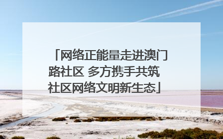 网络正能量走进澳门路社区 多方携手共筑社区网络文明新生态