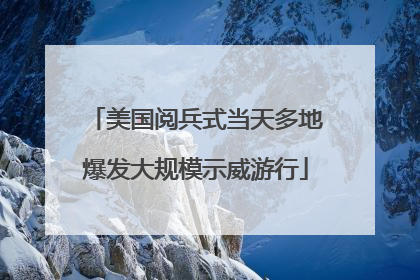美国阅兵式当天多地爆发大规模示威游行