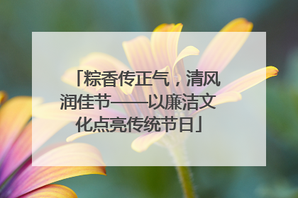 粽香传正气，清风润佳节——以廉洁文化点亮传统节日
