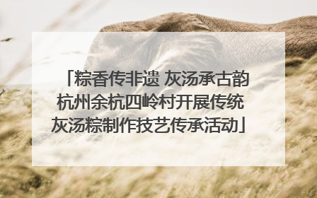 粽香传非遗 灰汤承古韵 杭州余杭四岭村开展传统灰汤粽制作技艺传承活动