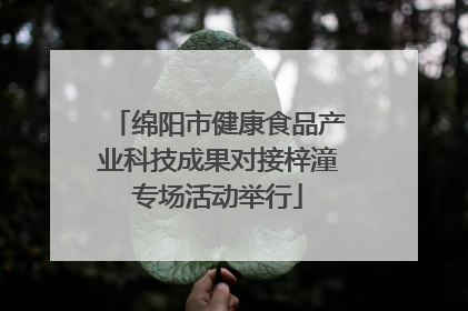 绵阳市健康食品产业科技成果对接梓潼专场活动举行