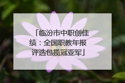 临汾市中职创佳绩：全国职教年报评选包揽冠亚军