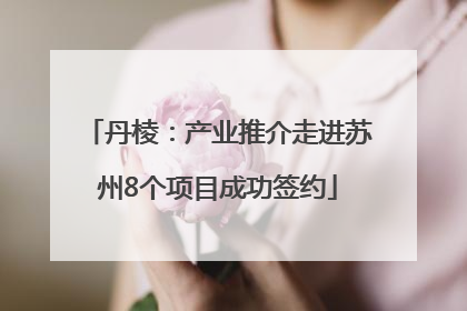 丹棱：产业推介走进苏州8个项目成功签约