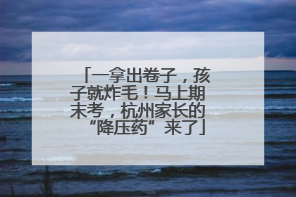 一拿出卷子，孩子就炸毛！马上期末考，杭州家长的“降压药”来了