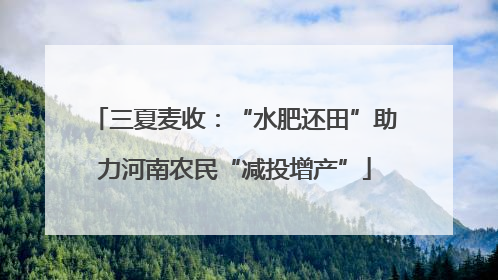 三夏麦收：“水肥还田”助力河南农民“减投增产”