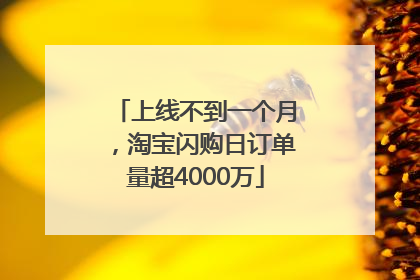 上线不到一个月，淘宝闪购日订单量超4000万