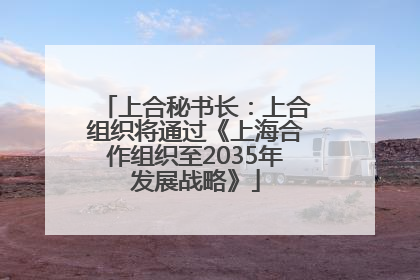 上合秘书长：上合组织将通过《上海合作组织至2035年发展战略》