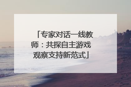 专家对话一线教师：共探自主游戏观察支持新范式