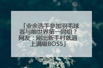 业余选手参加羽毛球赛与前世界第一同组？网友：刚出新手村就遇上满级BOSS